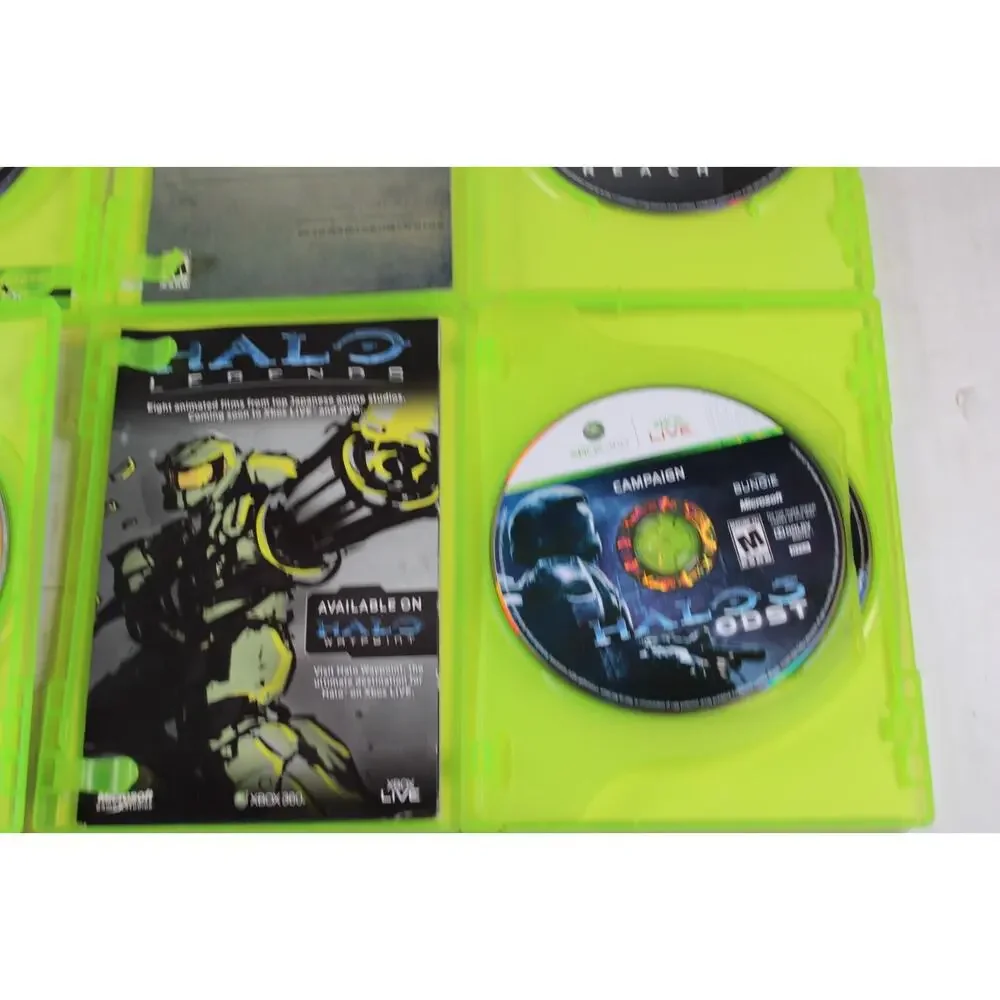 5 games: Halo, 3, 4, Reach, ODST (Microsoft Xbox) Authentic, tested